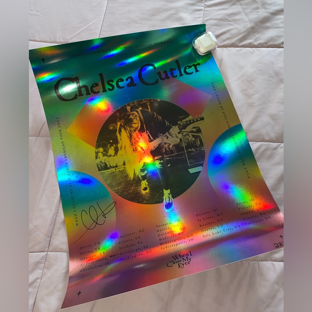 Chelsea Cutler holographic tour poster